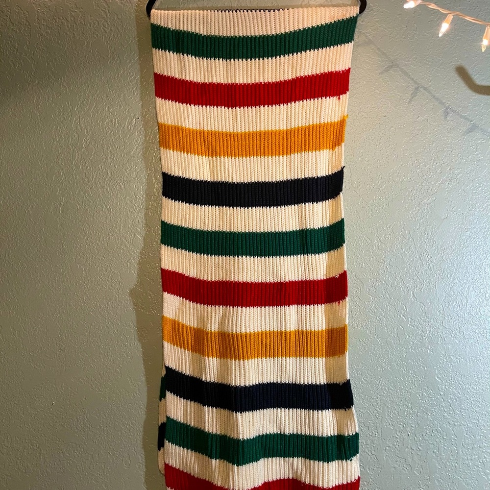 Long Stripped Rainbow Scarf